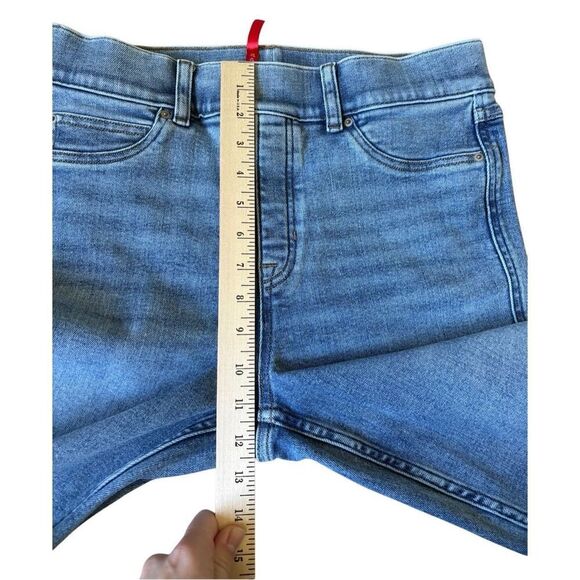 Spanx Jeans size L Blue Lightly Flared Pull On Denim Pants - Picture 5 of 6